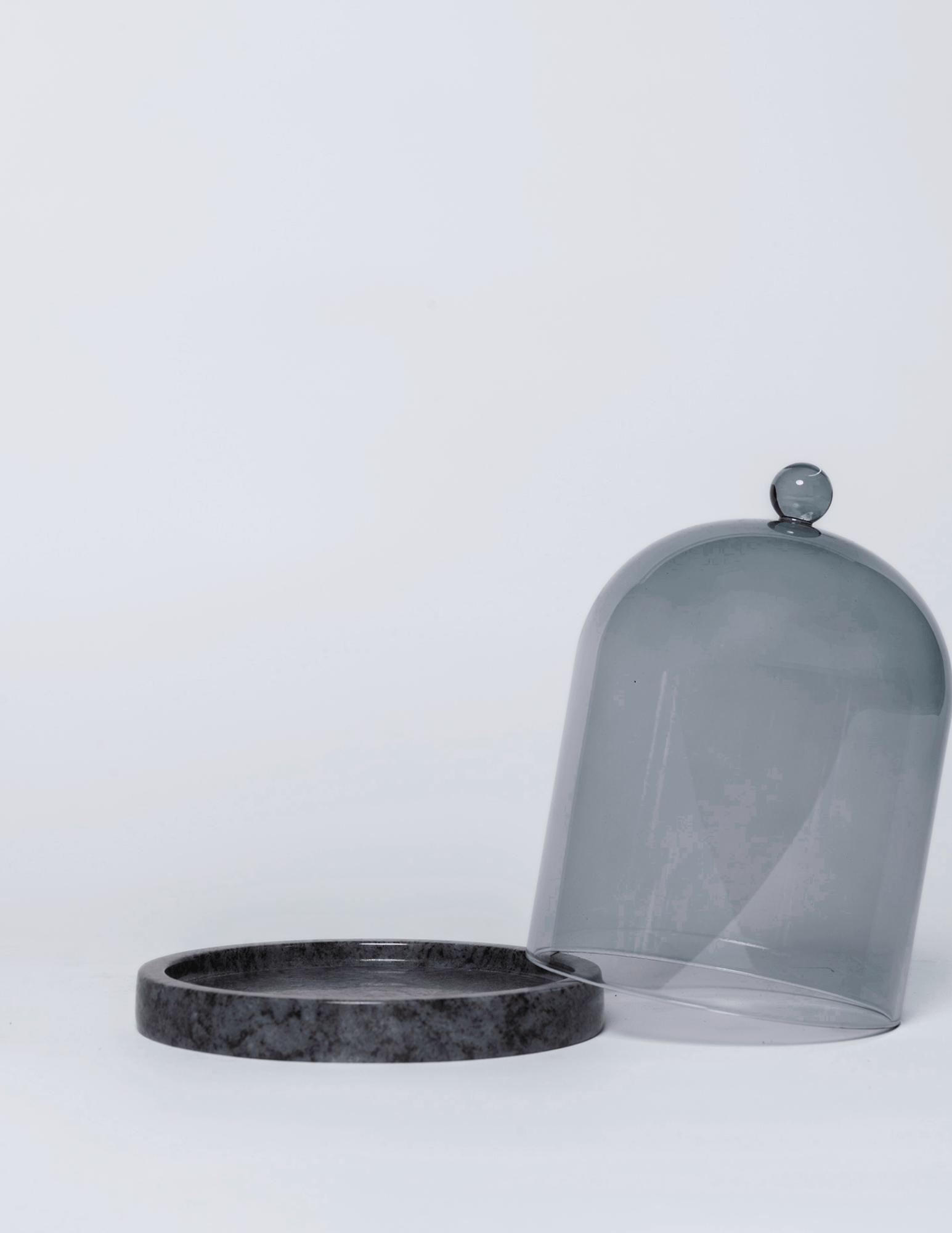 Granite Smoke Cloche + Stone - Poured Candle Bar