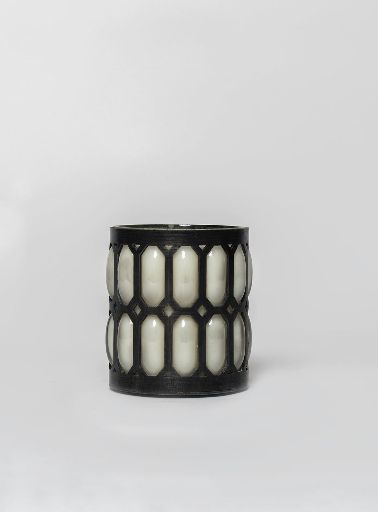 IRON + GLASS LANTERN - Poured Candle Bar