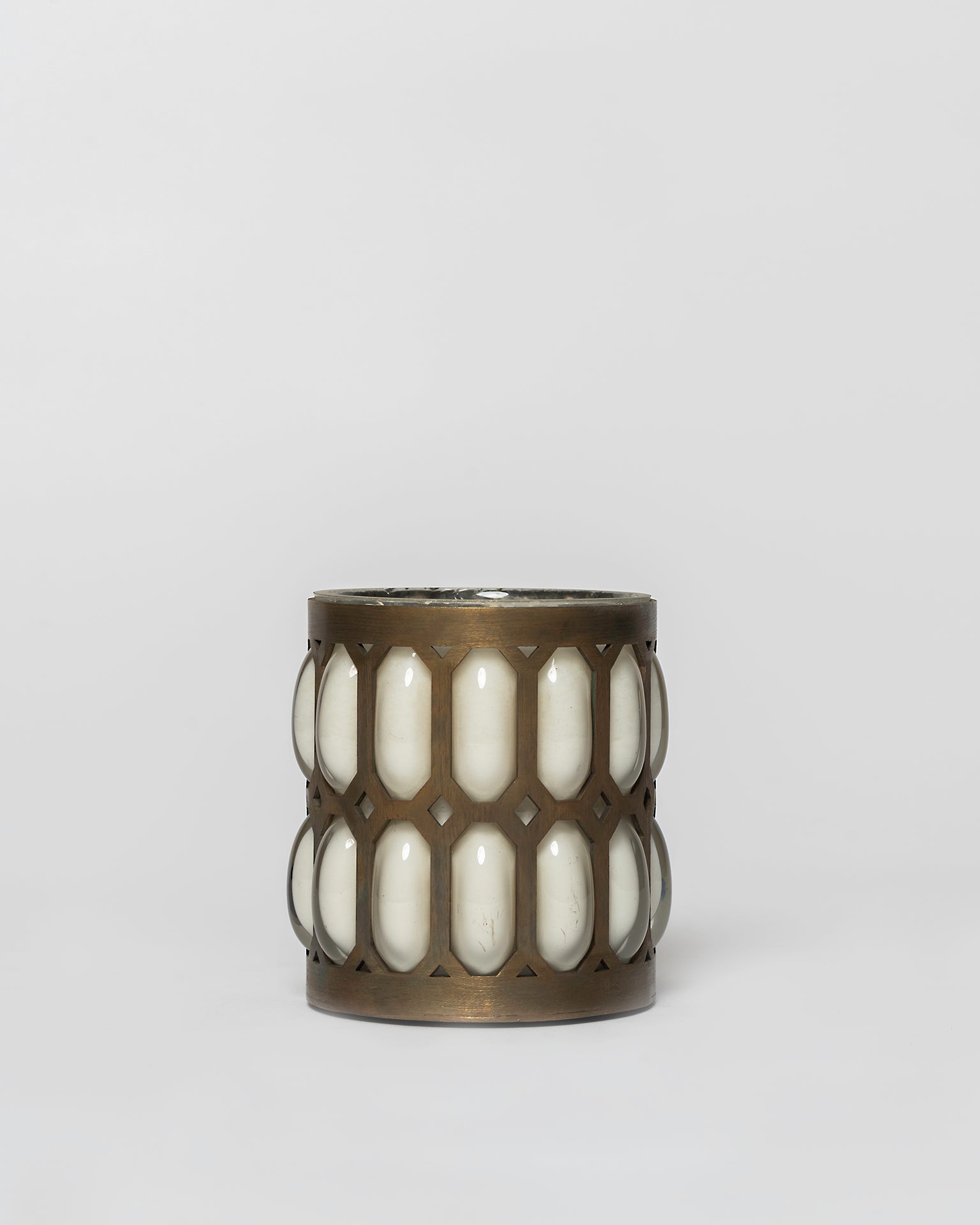 IRON + GLASS LANTERN - Poured Candle Bar